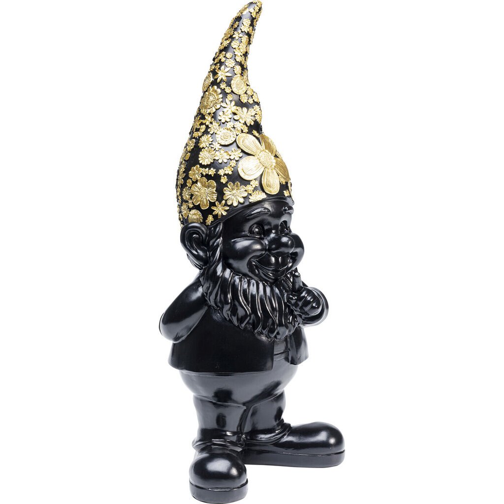 Koristefiguuri Gnome Standing Black Gold 46cm hinta ja tiedot | Sisustustuotteet | hobbyhall.fi