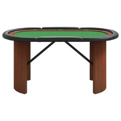 vidaXL 10 pelaajan pokeripöytä vihreä 160x80x75 cm hinta ja tiedot | Korttipelit, pokeri | hobbyhall.fi