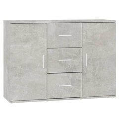 vidaXL Senkki betoninharmaa 91x29,5x65 cm tekninen puu hinta ja tiedot | Olohuoneen kaapit ja lipastot | hobbyhall.fi