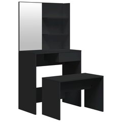 VidaXL Peilipöytäsarja musta 74,5x40x141 cm hinta ja tiedot | Peilipöydät | hobbyhall.fi