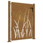 vidaXL Puutarhaportti 105x155 cm corten teräs ruohokuvio hinta ja tiedot | Aidat ja tarvikkeet | hobbyhall.fi