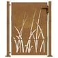 vidaXL Puutarhaportti 105x155 cm corten teräs ruohokuvio hinta ja tiedot | Aidat ja tarvikkeet | hobbyhall.fi