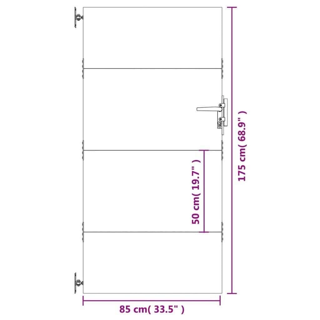 vidaXL Puutarhaportti 85x175 cm corten teräs hinta ja tiedot | Aidat ja tarvikkeet | hobbyhall.fi