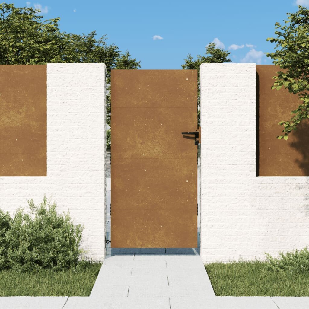 vidaXL Puutarhaportti 85x175 cm corten teräs hinta ja tiedot | Aidat ja tarvikkeet | hobbyhall.fi