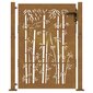 vidaXL Puutarhaportti 105x155 cm corten teräs bambukuvio hinta ja tiedot | Aidat ja tarvikkeet | hobbyhall.fi