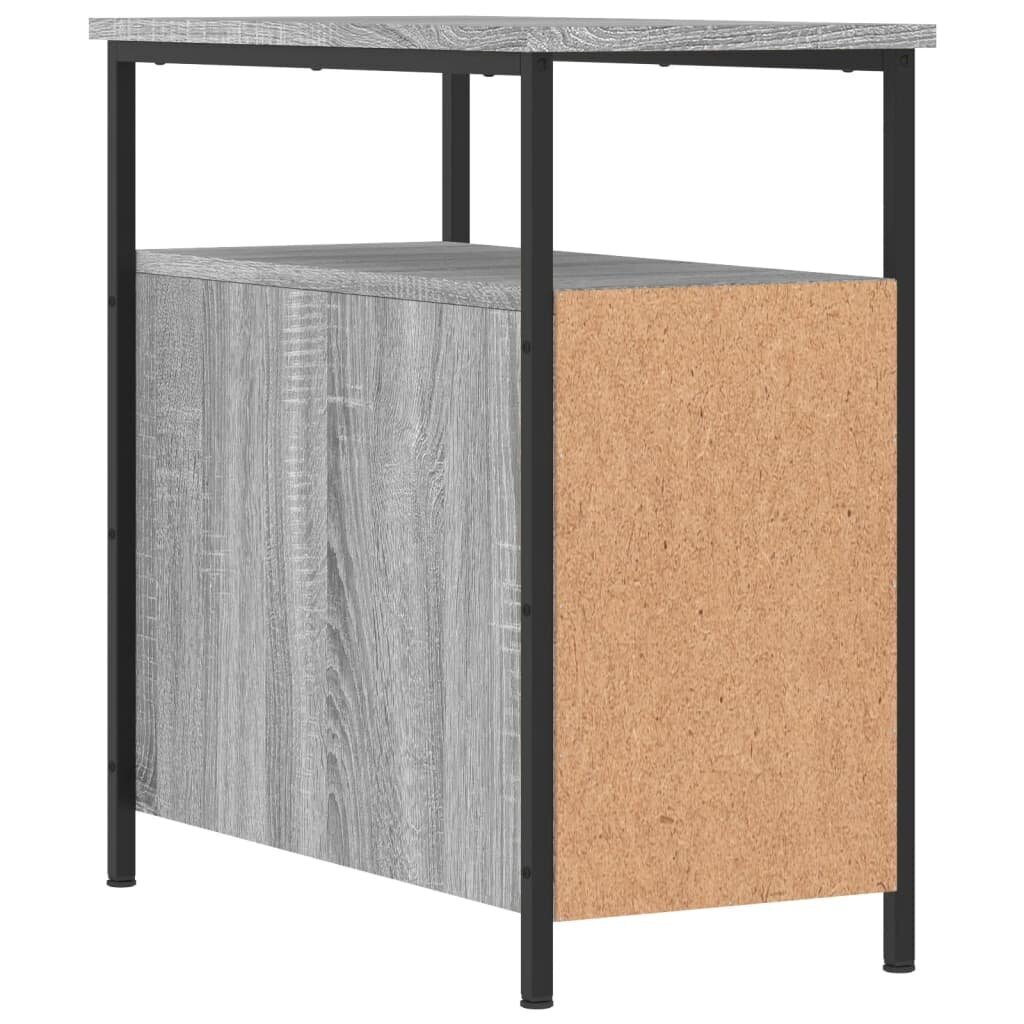 vidaXL Yöpöytä harmaa Sonoma 30x60x60 cm tekninen puu hinta ja tiedot | Yöpöydät | hobbyhall.fi