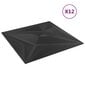 vidaXL Seinäpaneelit 12 kpl musta 50x50 cm EPS 3 m² tähti hinta ja tiedot | Sisustuspaneelit | hobbyhall.fi