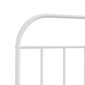 vidaXL Metallinen sängynrunko päädyillä valkoinen 75x190 cm hinta ja tiedot | Sängyt | hobbyhall.fi