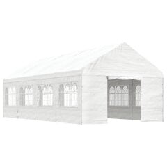 vidaXL Huvimaja katolla valkoinen 8,92x4,08x3,22 m polyeteeni hinta ja tiedot | Puutarhapaviljongit | hobbyhall.fi