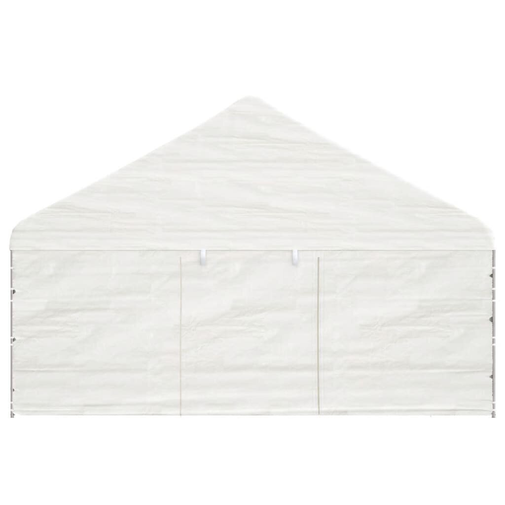 vidaXL Huvimaja katolla valkoinen 11,15x5,88x3,75 m polyeteeni hinta ja tiedot | Puutarhapaviljongit | hobbyhall.fi