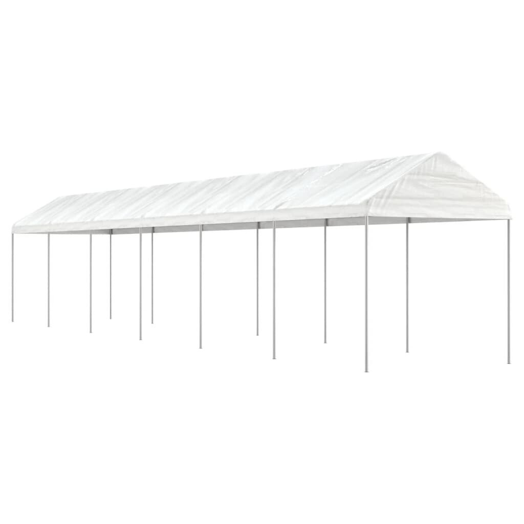 vidaXL Huvimaja katolla valkoinen 13,38x2,28x2,69 m polyeteeni hinta ja tiedot | Puutarhapaviljongit | hobbyhall.fi