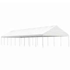 vidaXL Huvimaja katolla valkoinen 20,07x5,88x3,75 m polyeteeni hinta ja tiedot | Puutarhapaviljongit | hobbyhall.fi