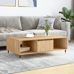 vidaXL Sohvapöytä Sonoma-tammi 104x60x35 cm tekninen puu hinta ja tiedot | Sohvapöydät | hobbyhall.fi