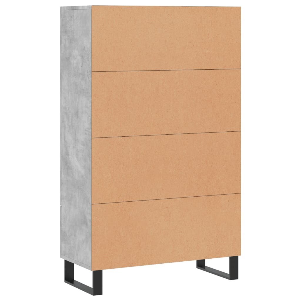 vidaXL Kaappi betoninharmaa 69,5x31x115 cm tekninen puu hinta ja tiedot | Olohuoneen kaapit ja lipastot | hobbyhall.fi