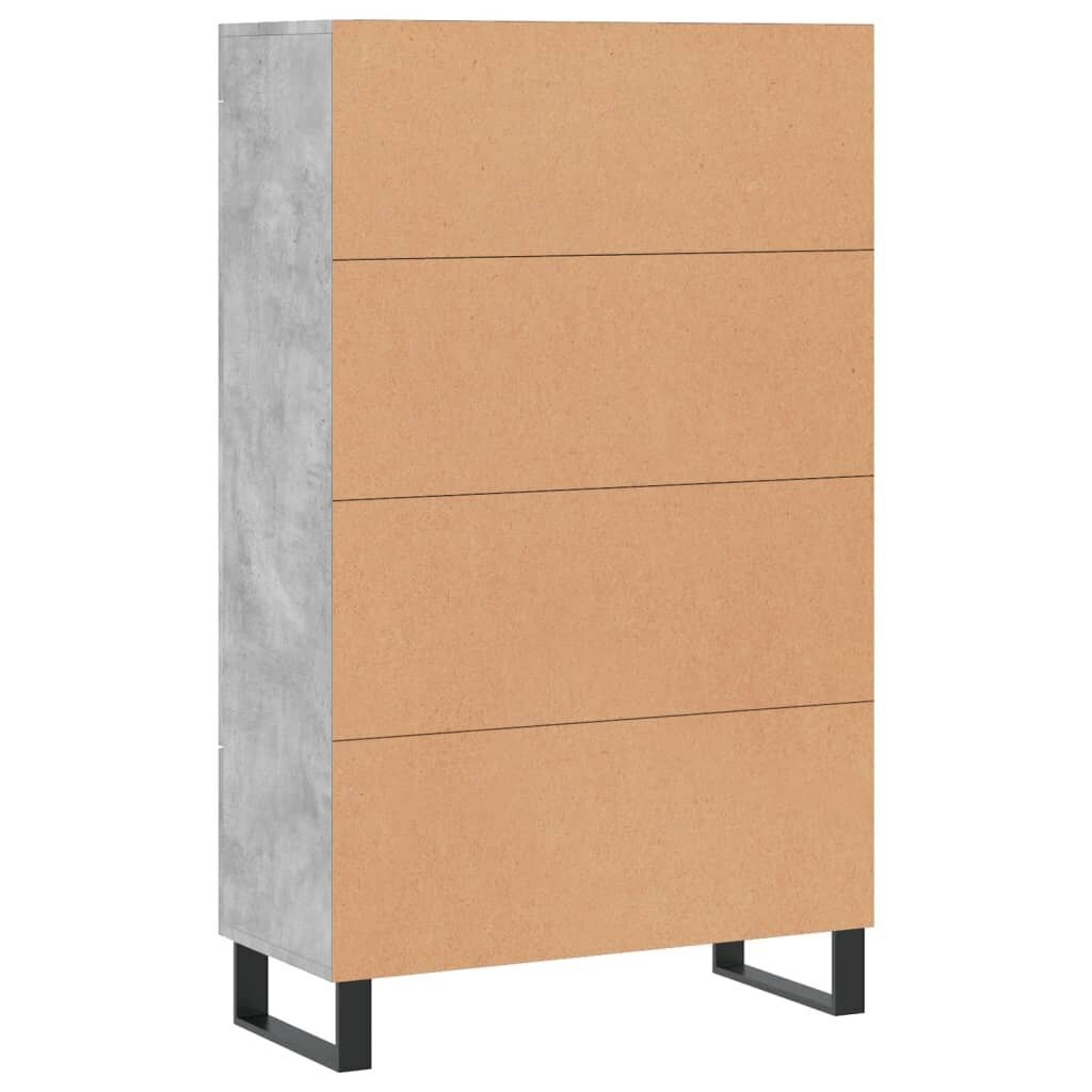 vidaXL Kaappi betoninharmaa 69,5x31x115 cm tekninen puu hinta ja tiedot | Olohuoneen kaapit ja lipastot | hobbyhall.fi