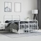 vidaXL Metallinen sängynrunko päädyillä valkoinen 120x190 cm hinta ja tiedot | Sängyt | hobbyhall.fi