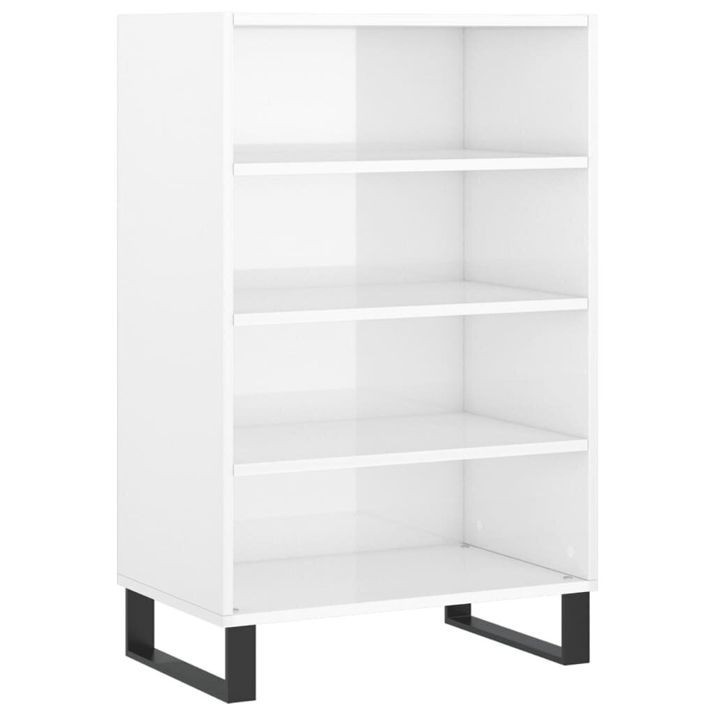 vidaXL Kaappi korkeakiilto valkoinen 57x35x90 cm tekninen puu hinta ja tiedot | Lipastot | hobbyhall.fi