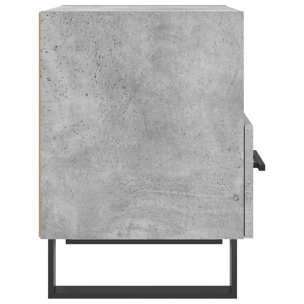 vidaXL Yöpöydät 2 kpl betoninharmaa 40x35x47,5 cm tekninen puu hinta ja tiedot | Yöpöydät | hobbyhall.fi