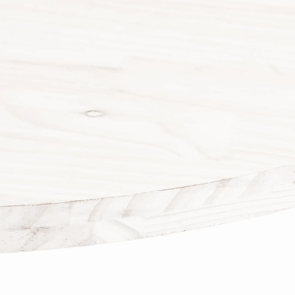 vidaXL Pöytälevy valkoinen 90x45x2,5 cm täysi mänty ovaali hinta ja tiedot | Pöytälevyt | hobbyhall.fi