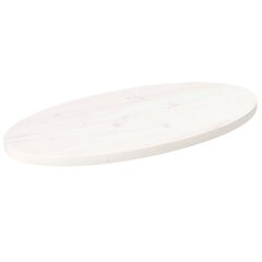 vidaXL Pöytälevy valkoinen 70x35x2,5 cm täysi mänty ovaali hinta ja tiedot | Pöytälevyt | hobbyhall.fi