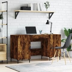 vidaXL Työpöytä savutammi 140x50x75 cm tekninen puu hinta ja tiedot | Tietokonepöydät ja työpöydät | hobbyhall.fi
