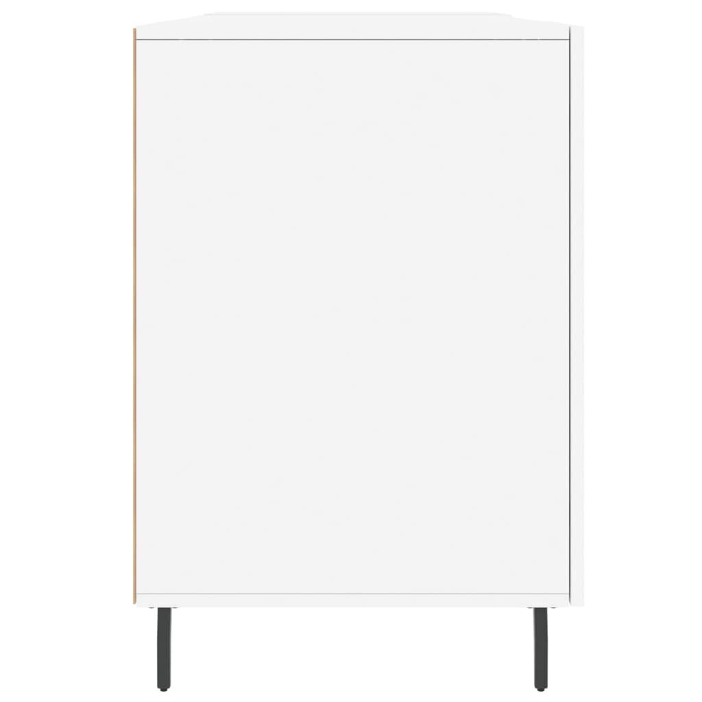 vidaXL Työpöytä korkeakiilto valkoinen 140x50x75 cm tekninen puu hinta ja tiedot | Tietokonepöydät ja työpöydät | hobbyhall.fi