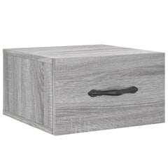 vidaXL Seinäkiinnitettävä yöpöytä harmaa Sonoma 35x35x20 cm hinta ja tiedot | Yöpöydät | hobbyhall.fi