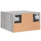 vidaXL Seinäkiinnitettävä yöpöytä harmaa Sonoma 35x35x20 cm hinta ja tiedot | Yöpöydät | hobbyhall.fi