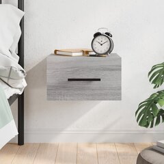 vidaXL Seinäkiinnitettävä yöpöytä harmaa Sonoma 35x35x20 cm hinta ja tiedot | Yöpöydät | hobbyhall.fi
