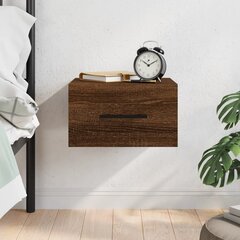 vidaXL Seinäkiinnitettävä yöpöytä ruskea tammi 35x35x20 cm hinta ja tiedot | Yöpöydät | hobbyhall.fi