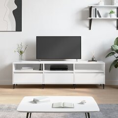 vidaXL TV-taso valkoinen 150x30x44,5 cm tekninen puu hinta ja tiedot | TV-tasot | hobbyhall.fi