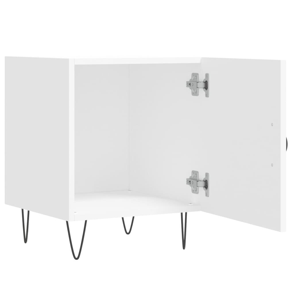 vidaXL Yöpöydät 2 kpl valkoinen 40x40x50 cm tekninen puu hinta ja tiedot | Yöpöydät | hobbyhall.fi