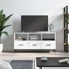 vidaXL TV-taso korkeakiilto valkoinen 102x36x50 cm tekninen puu hinta ja tiedot | TV-tasot | hobbyhall.fi