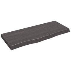 vidaXL Seinähylly tummanruskea 100x40x(2-6) cm käsitelty täystammi hinta ja tiedot | Hyllyt | hobbyhall.fi