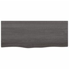 vidaXL Seinähylly tummanruskea 100x40x(2-6) cm käsitelty täystammi hinta ja tiedot | Hyllyt | hobbyhall.fi