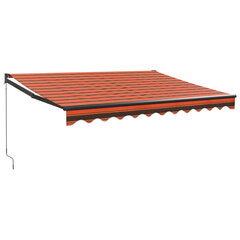 vidaXL Sisäänkelattava markiisi oranssiruskea 3x2,5 m kangas/alumiini hinta ja tiedot | Aurinkovarjot ja markiisit | hobbyhall.fi