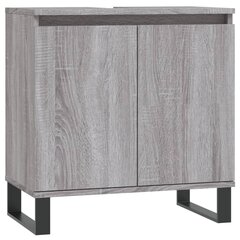 vidaXL Kylpyhuoneen kaappi harmaa Sonoma 58x33x60 cm tekninen puu hinta ja tiedot | Kylpyhuonekaapit | hobbyhall.fi