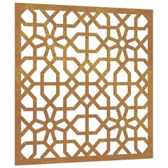 vidaXL Puutarhaseinäkoriste 55x55 cm corten teräs Maurikuvio hinta ja tiedot | Sisustustuotteet | hobbyhall.fi