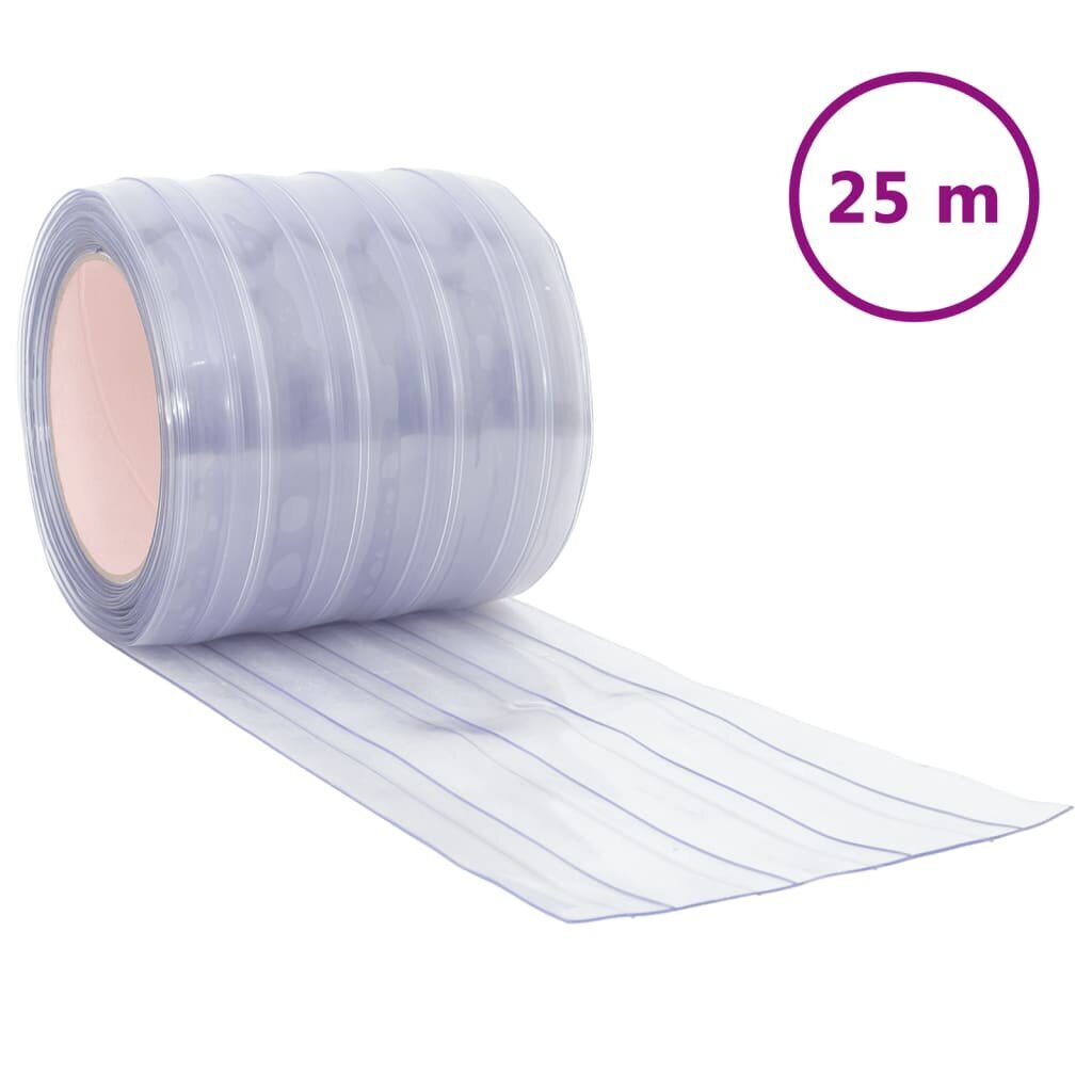 vidaXL Oviverho läpinäkyvä 200 mm x 1,6 mm 25 m PVC hinta ja tiedot | Oven saranat ja lisävarusteet | hobbyhall.fi
