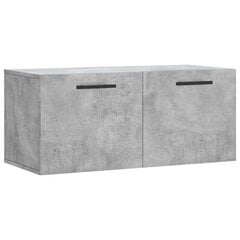 vidaXL Seinäkaappi betoninharmaa 80x36,5x35 cm tekninen puu hinta ja tiedot | Olohuoneen kaapit ja lipastot | hobbyhall.fi