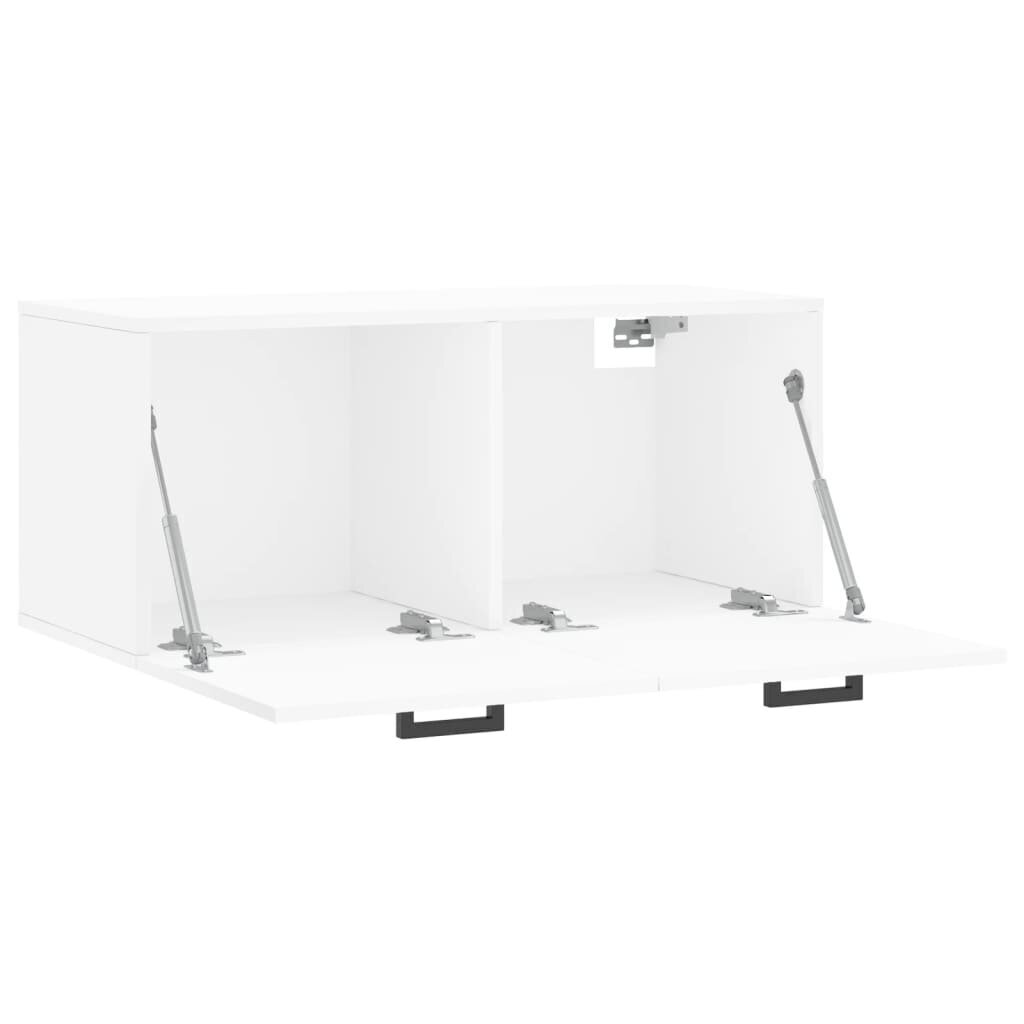 vidaXL Seinäkaappi valkoinen 80x36,5x35 cm tekninen puu hinta ja tiedot | Olohuoneen kaapit ja lipastot | hobbyhall.fi