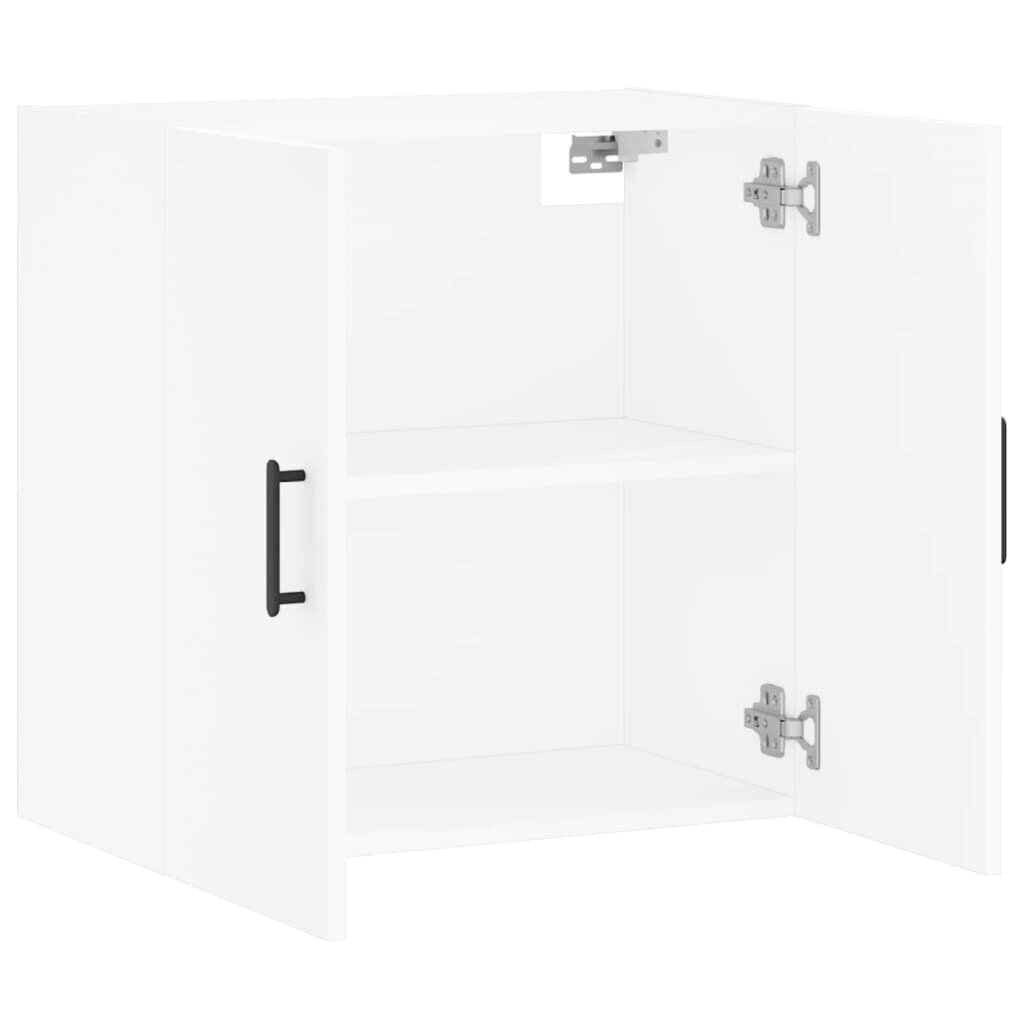 vidaXL Seinäkaappi valkoinen 60x31x60 cm tekninen puu hinta ja tiedot | Olohuoneen kaapit ja lipastot | hobbyhall.fi