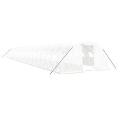 vidaXL Kasvihuone teräsrungolla valkoinen 88 m² 22x4x2 m hinta ja tiedot | Kasvihuoneet | hobbyhall.fi