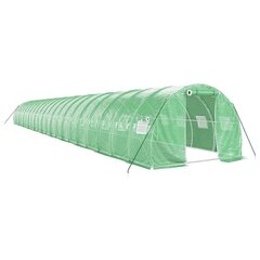 vidaXL Kasvihuone teräsrungolla vihreä 66 m² 22x3x2 m hinta ja tiedot | Kasvihuoneet | hobbyhall.fi