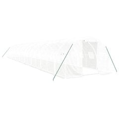 vidaXL Kasvihuone teräsrungolla valkoinen 54 m² 18x3x2 m hinta ja tiedot | Kasvihuoneet | hobbyhall.fi