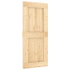 vidaXL Liukuovi asennustarvikkeineen 90x210 cm täysi mänty hinta ja tiedot | Sisäovet | hobbyhall.fi