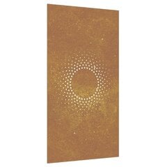 vidaXL Puutarhaseinäkoriste 105x55 cm corten teräs aurinkokuvio hinta ja tiedot | Sisustustuotteet | hobbyhall.fi