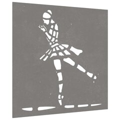 vidaXL Puutarhaseinäkoriste 55x55 cm corten teräs balettitanssijakuvio hinta ja tiedot | Sisustustuotteet | hobbyhall.fi
