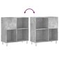 vidaXL LP-levyjen säilytyskaappi betoninharmaa 84,5x38x89 cm puu hinta ja tiedot | Kaapit | hobbyhall.fi