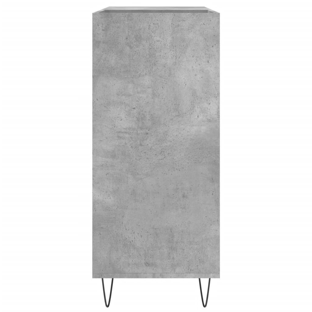 vidaXL LP-levyjen säilytyskaappi betoninharmaa 84,5x38x89 cm puu hinta ja tiedot | Kaapit | hobbyhall.fi